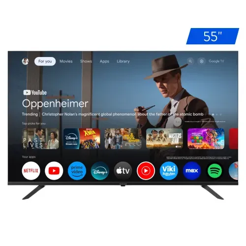 Pantalla Durabrand Qled Smart 4k Google Tv - 55 Pulgadas (1 in = 2.54 cm)