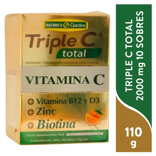 Triple c Total 2000 mg 10 Sobres Unidad