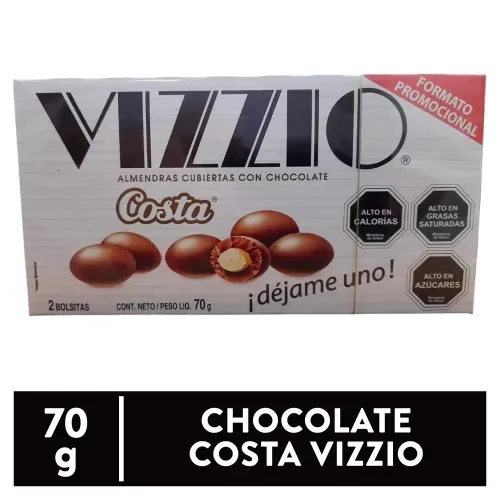 Choco Costa Vizzio Con Almendras 70g
