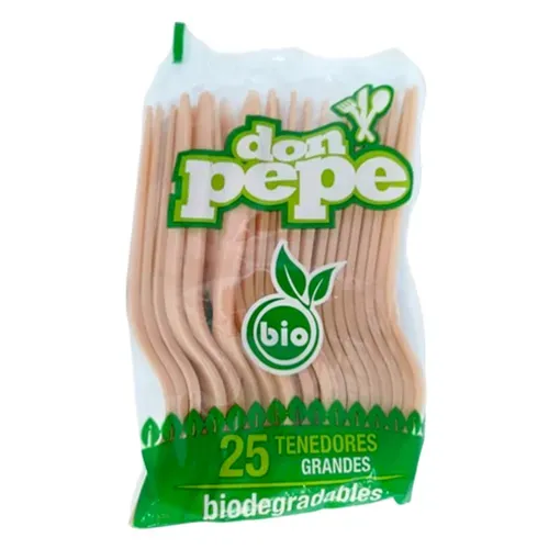 Tenedor Grande Don Pepe Biodegradab 25ea
