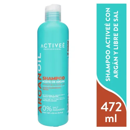 Shampoo Activeé con argán y libre de sal - 472 ml