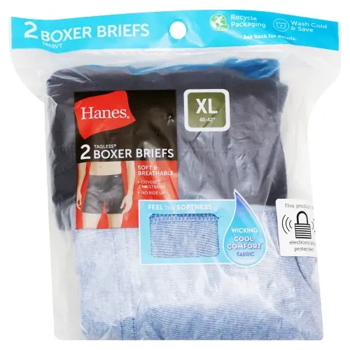 P2 Boxer Brief Hanes Elastico Cubiert Xl