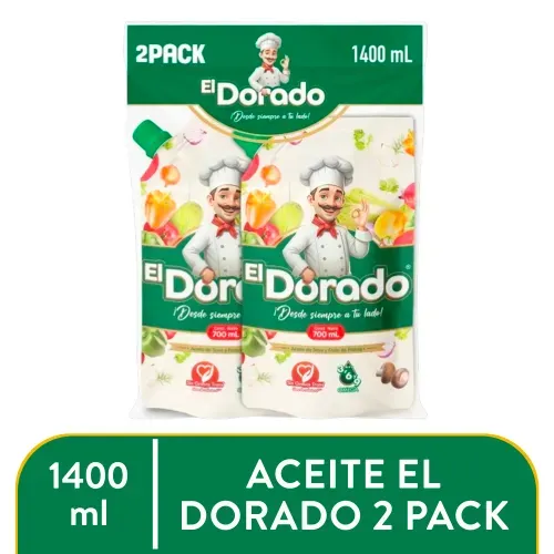 Aceite El Dorado 2pack Doypack 1400 ml