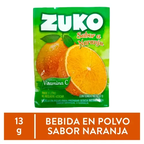 Bebida Instantánea  Zuko Naranja - 13 g