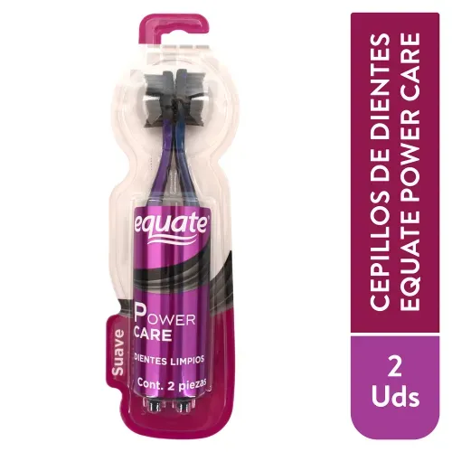 Cepillo de Dientes Equate Power Care Suave 2 Pack