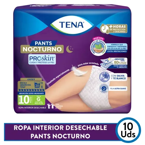 Tena Pants Nocturno Talla G 10u Ea