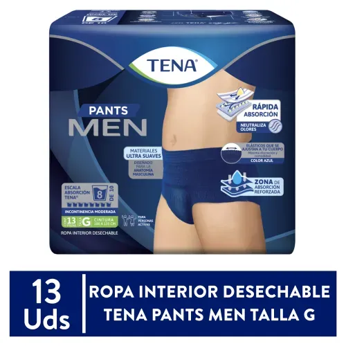 Ropa interior desechable Tena Pants Maxi Protect para hombre Talla G/XG - 13 uds