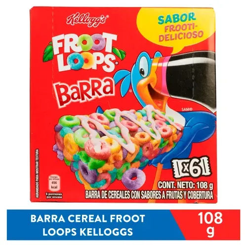 Barra Cereal Frootloops Kellogg Cj 108g