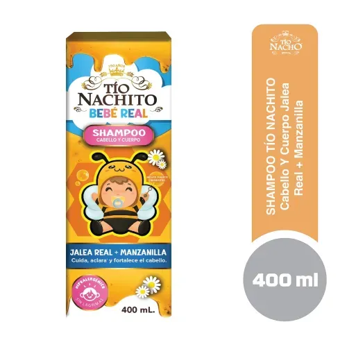 Shampoo para bebé Tío Nachito Jalea Real + Manzanilla- 400 ml