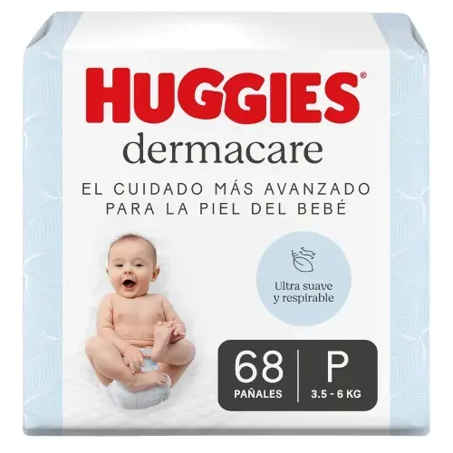 Pañales Huggies Dermacare Etapa 1/P - 68 Unidades