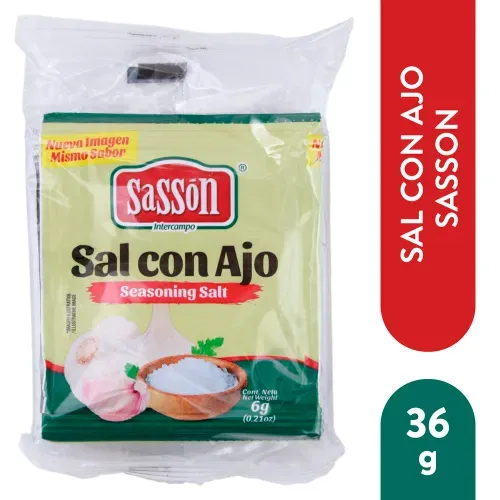 Especia Sasson sal de ajo sobre 6 Pack  - 36 g