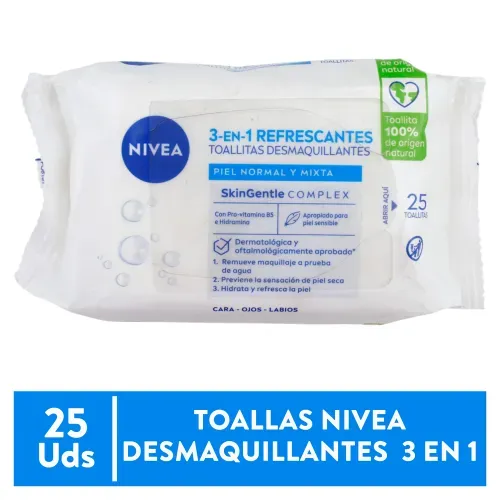 Toallas Desmaquillantes Nivea Piel Normal - 25 Unidades