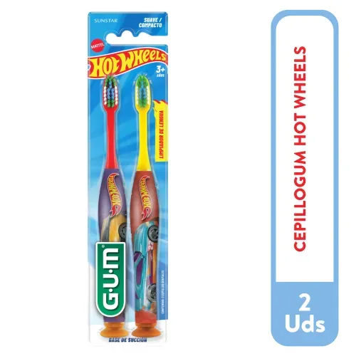 Cepillo Gum Hot Wheels 2 Unidad