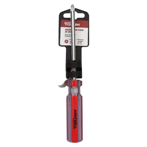 Desarmador Hyper Tough, Punta Phillips -1/4X4 pulgadas