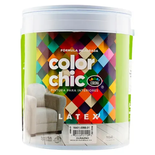 Pintura Látex Color Chic Color Durazno. Fórmula Mejorada - 1 galón