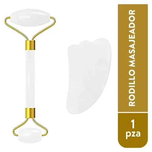 Gua Sha 1 Rodillo Facial Jade Blanco