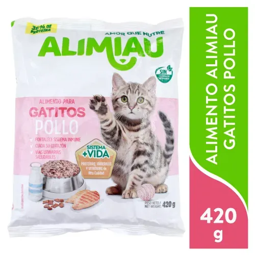 Alimento Gatito Alimiau Pollo 420g