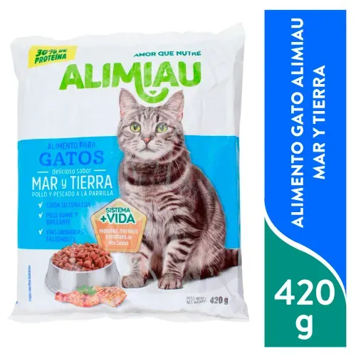 Alimento Gato Alimiau Mar y Tierra 420g