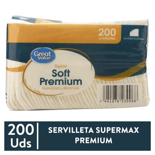 Servilleta De Papel Desechables Para Mesa Premium - 200 Unidades