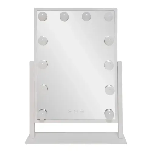 Espejo Home Trends para mesa Blanco luces led 36x48 cm