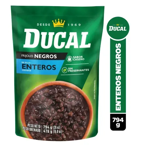 Ducal Frijol Entero Negro 794 g