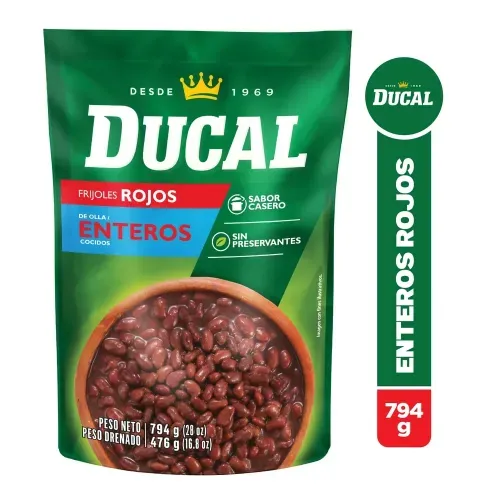 Ducal Frijol Entero Rojo 794 g