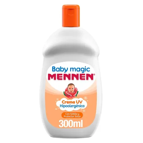 Crema para bebes Hipoalergénica Baby Magic Mennen con Sábila y Protector Solar - 300ml