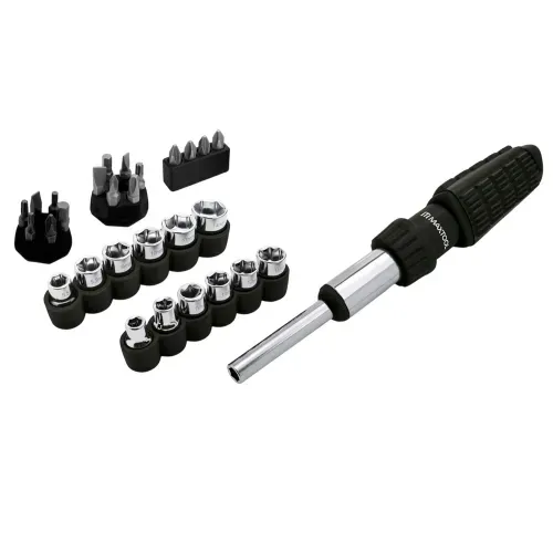 Desarmador Tipo Matraca Con Puntas y Dados - 34 Piezas