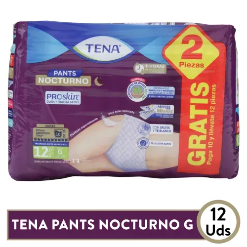 Tena Pants Nocturno Talla G 10u Ea