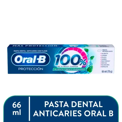 Pasta Dental Oral-B 100% Menta Refrescante - 70 g