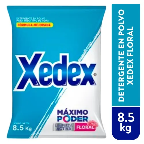 Detergente en  Polvo Xedex Máximo Poder Floral - 8.5 kg
