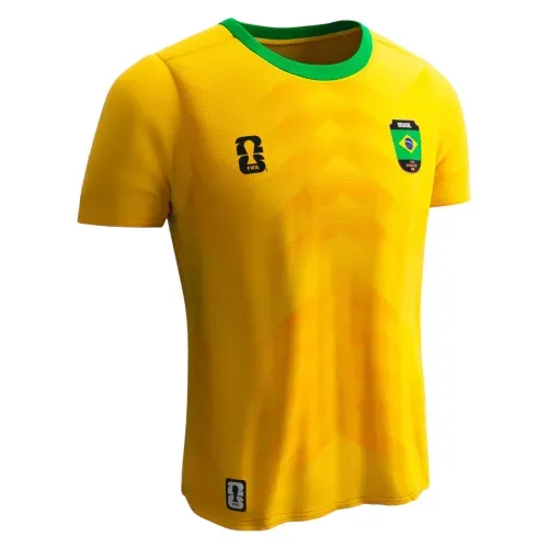 Camiseta deportiva FIFA Brasil manga corta para mujer - Talla M