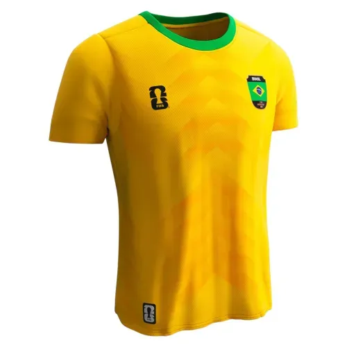 Camiseta deportiva FIFA Brasil manga corta para mujer - Talla XS