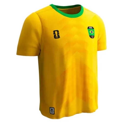 Camiseta deportiva FIFA Brasil manga corta para niños - Talla 10