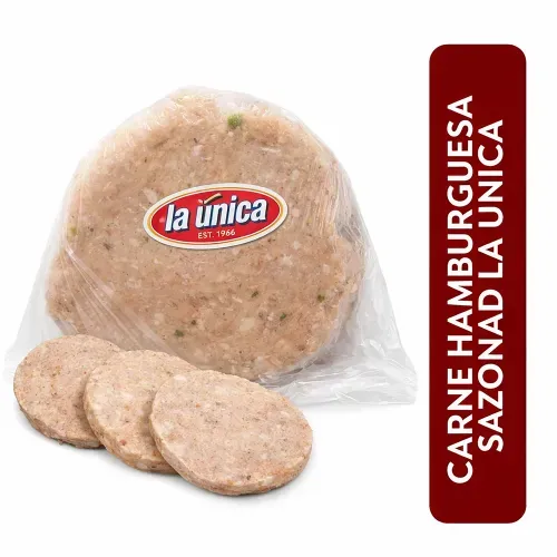 Carne De Hamburguesa La Unica Sazonada