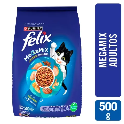 Alimento para Gato Felix Megamix Adultos - 500 g