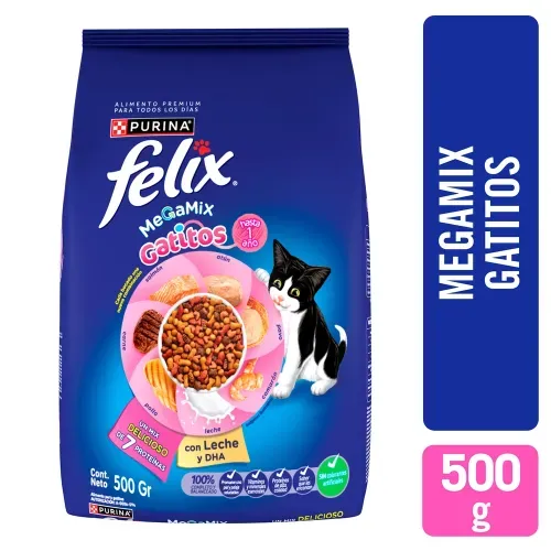 Alimento para Gato Felix Megamix Gatitos - 500 g