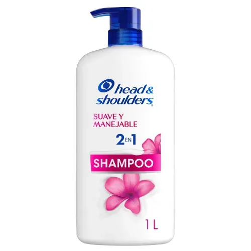 Shampoo Head & Shoulders Suave Y Manejable 2 en 1 Control Caspa - 1 L