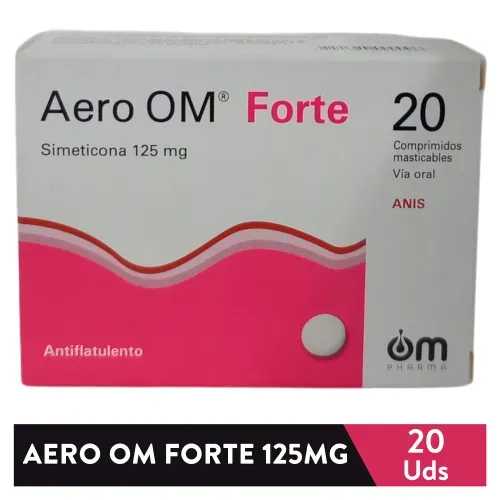 Aero Om Forte OM Pharma 125 mg 20 comprimidos-Precio indicado por unidad