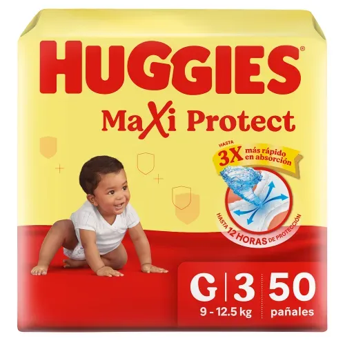 Pañales Huggies Maxi Protect Etapa 3/G - 50 Unidades