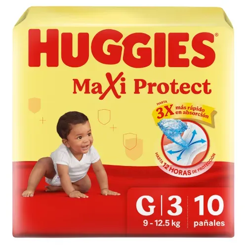 Pañales Huggies Maxi Protect Etapa 3/G - 10 Unidades