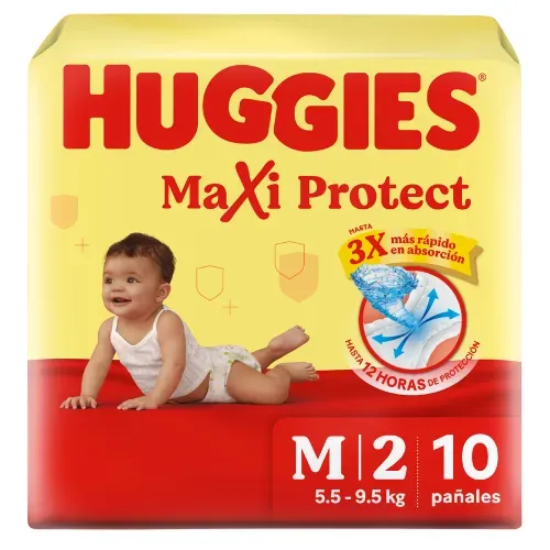 Pañales Huggies Maxi Protect Etapa 2/M - 10 Unidades