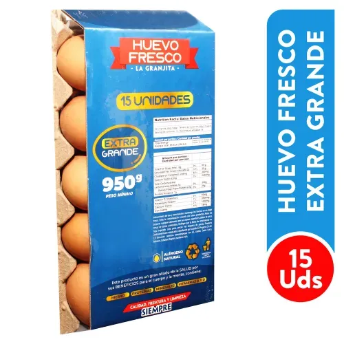 Huevo La Granjita Extra grande Fresco - 15 Uds