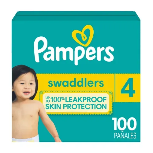 Pañales Pampers Swaddlers Etapa 4 Libre de Derrames - 100 Uds