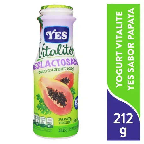 Yogurt Yes Liquido Papaya Vitalite 212 ml
