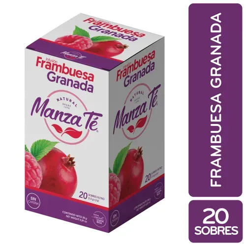 Infusión Frambuesa Granada Manza Té caja 20 Uds - 26 g