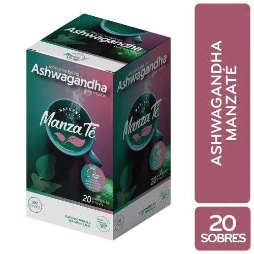 Té Ashwagandha Manza Té caja 20 Uds - 26 g