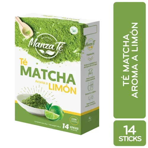 Té Instantáneo Manza Té Matcha Limón caja 14 Uds - 42 g