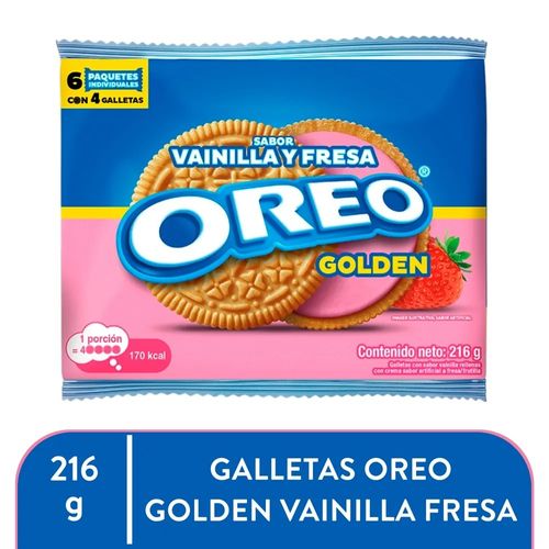 Galleta Oreo Golden Fresa 216g