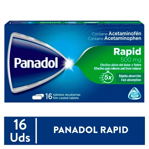 Panadol Rapido Alivio 16 Tabletas
